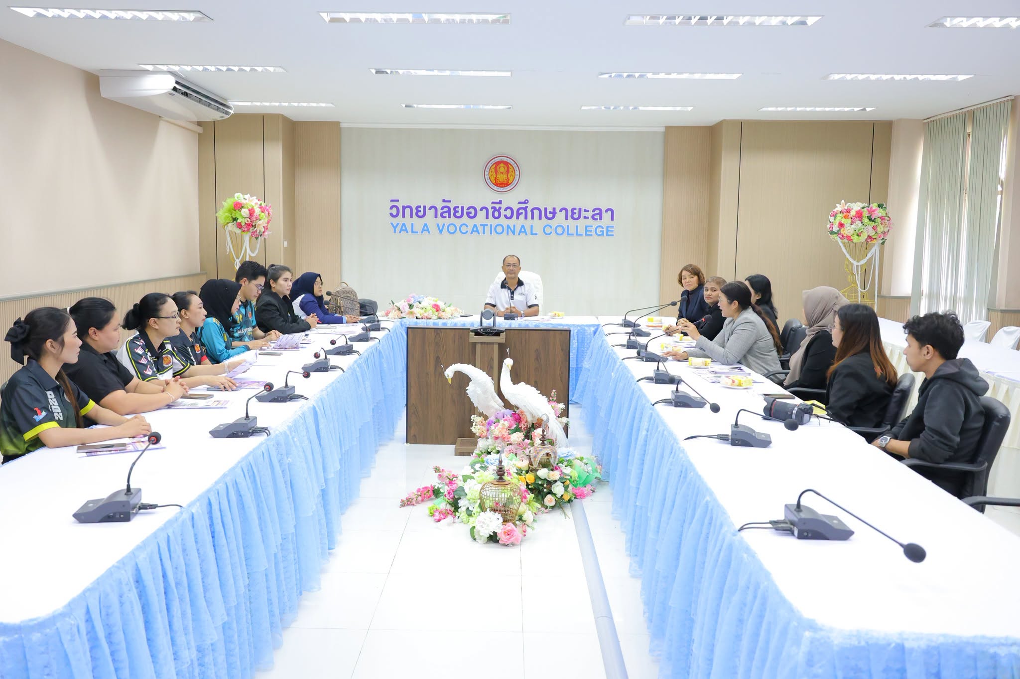 ให้การต้อนรับคณบดีคณะวิทยาการจัดการ มหาวิทยาลัยราชภัฏยะลา ในการแนะแนวการศึกษาต่อระดับปริญญาโท สาขาการบัญชี